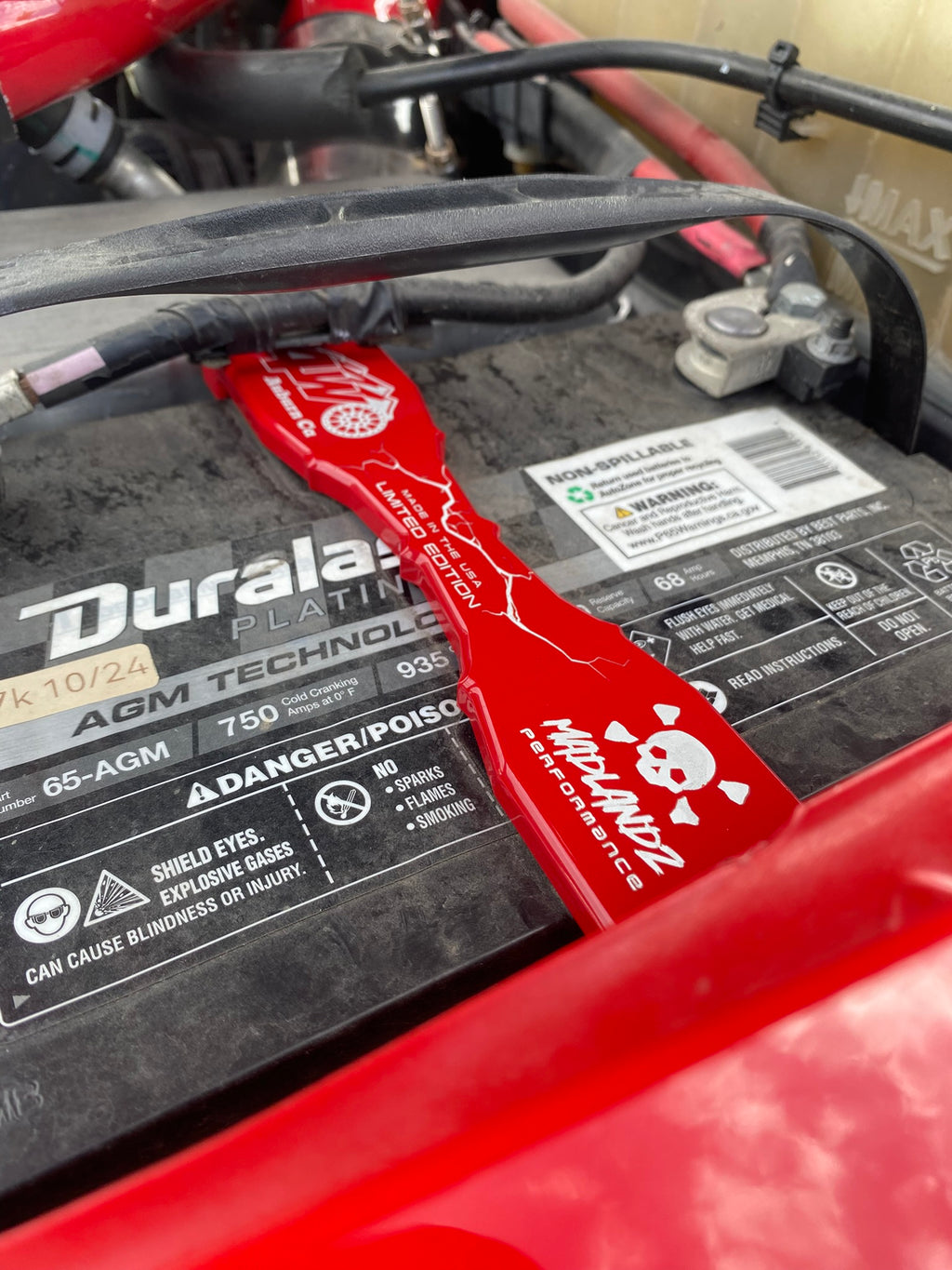 Madlandz Performance Battery Hold Downs (Pair) - Ford 6.7L Powerstroke (2011+)