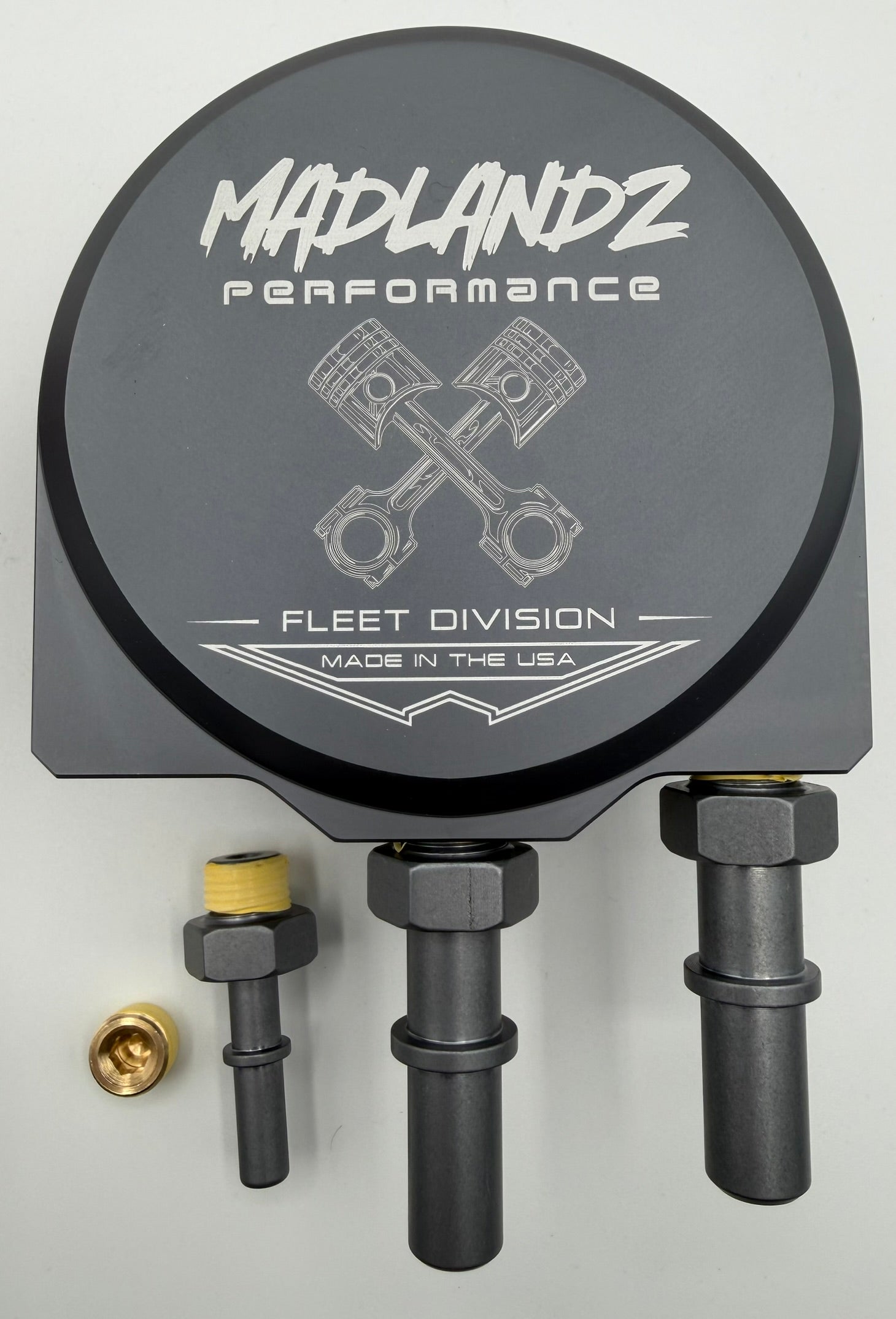 Madlandz Performance Fuel Filter Conversion Kit for 2011-2026 Ford PowerStroke 6.7L *Piston X logo*