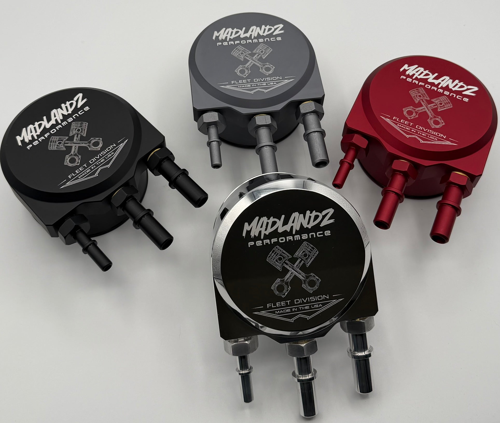 Madlandz Performance Fuel Filter Conversion Kit for 2011-2026 Ford PowerStroke 6.7L *Piston X logo*