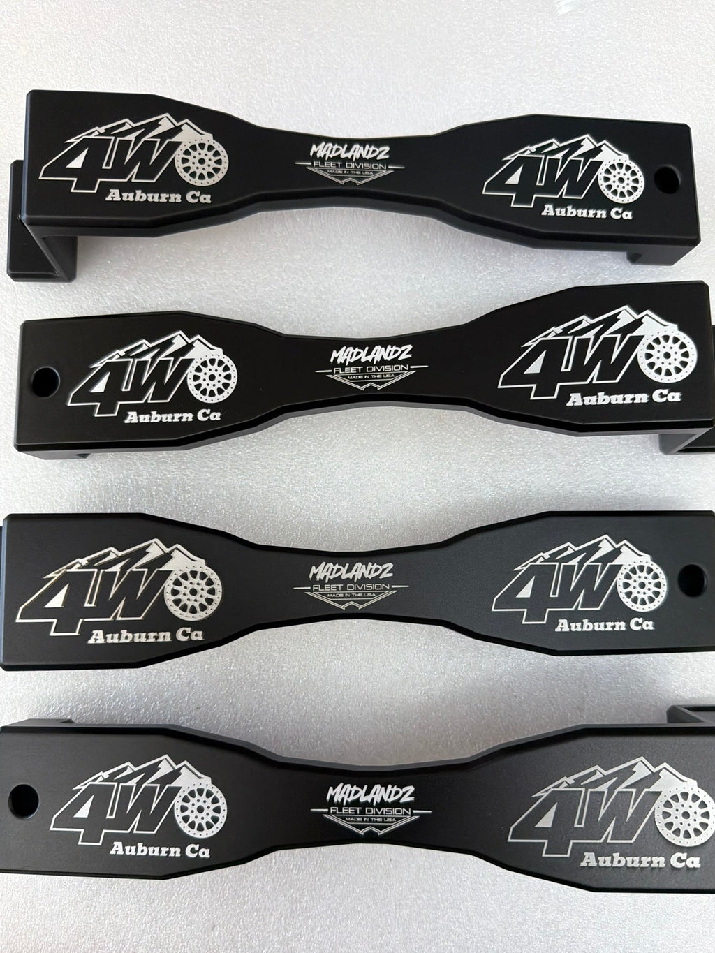 Madlandz Performance Battery Hold Downs (Pair) *CUSTOM LOGO* Ford 6.7L Power stroke (2011+)