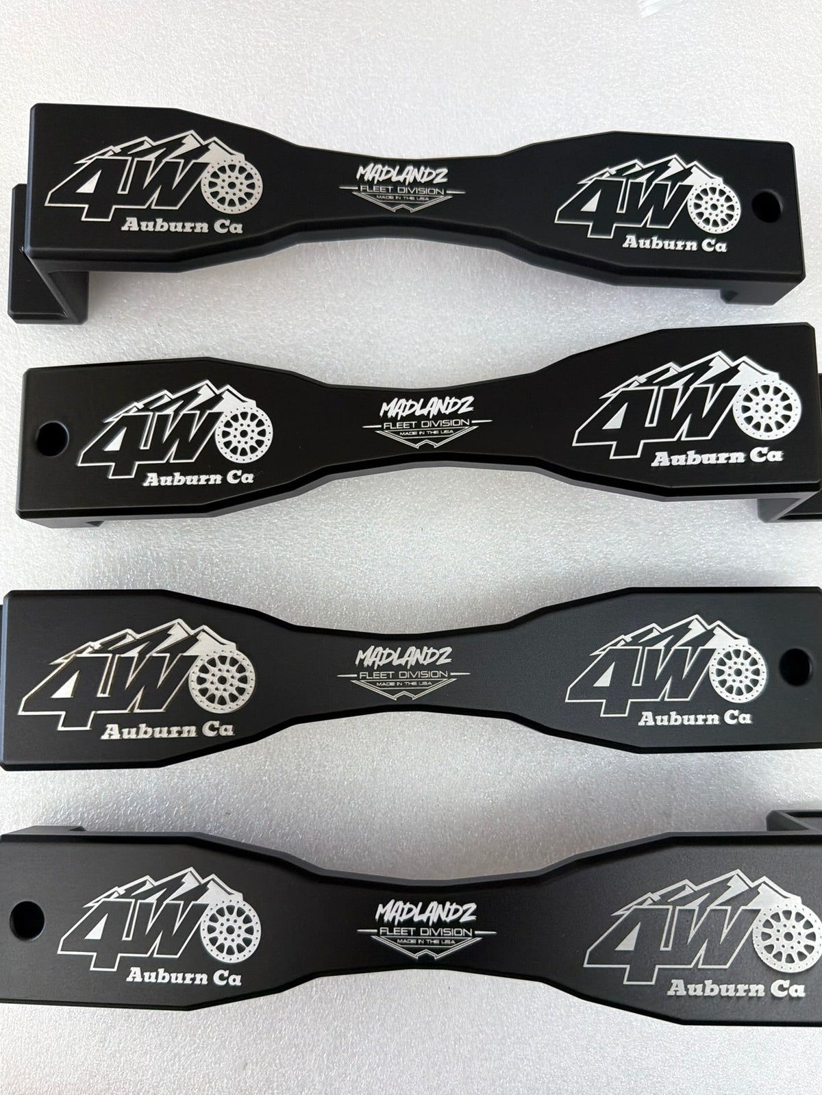 Madlandz Performance Battery Hold Downs (Pair) *CUSTOM LOGO* Ford 6.7L Power stroke (2011+)